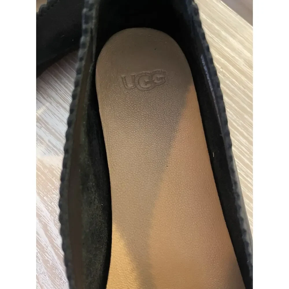 NEW UGG Vista Slip-on Flat in Black Women’s Nubuck Leather‎ Sz 11 Driving loafer